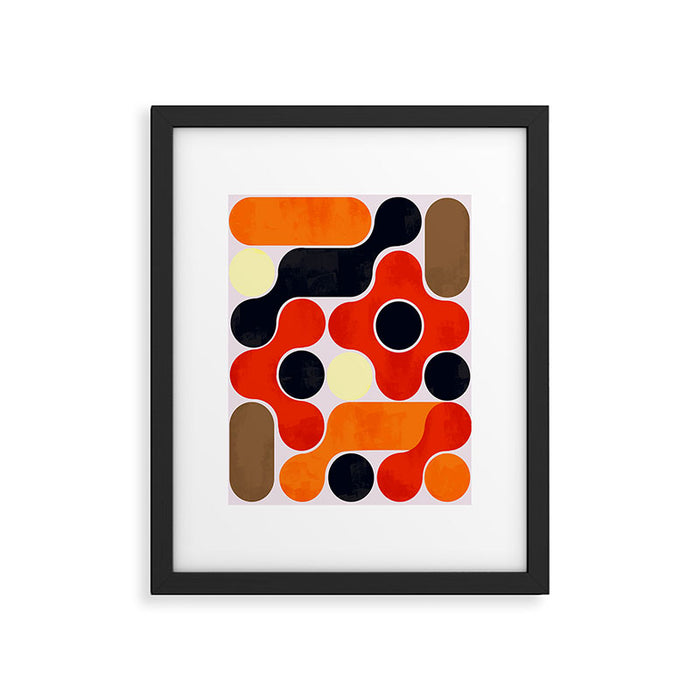 Mid-century geometry no4 Framed Art Print Gallery Image 1