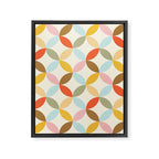  Mid-Century Mod Retro Pattern Framed Canvas Print Gallery Image 8