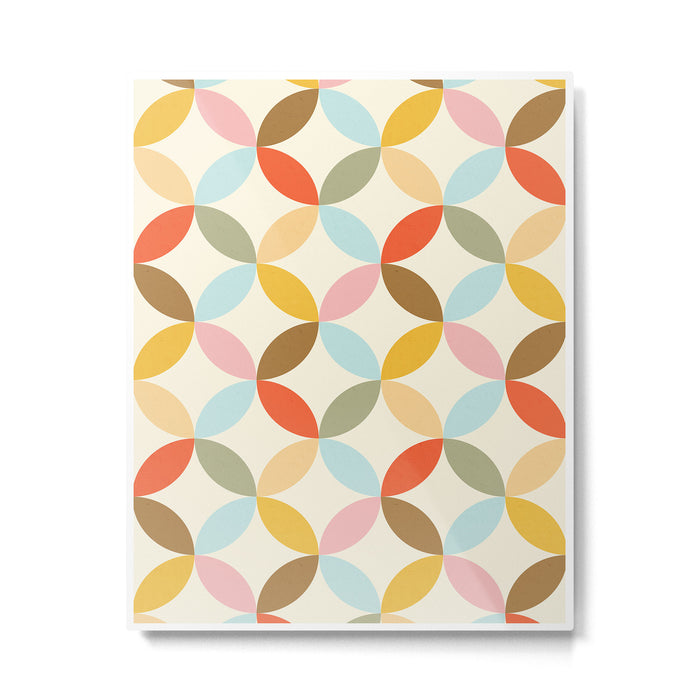  Mid-Century Mod Retro Pattern Metal Print Gallery Image 1