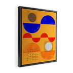 Mid-century shapes abstract no7 Framed Canvas Print Gallery Image 2