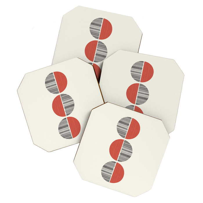 Minimalist circles Coaster Gallery Image 1