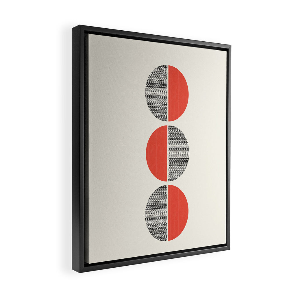 Minimalist circles Framed Canvas Print Gallery Image 2
