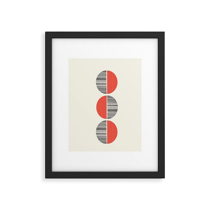 Minimalist circles Framed Art Print Gallery Image 1