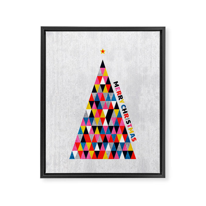 Minimalistic christmas tree Framed Canvas Print Gallery Image 1