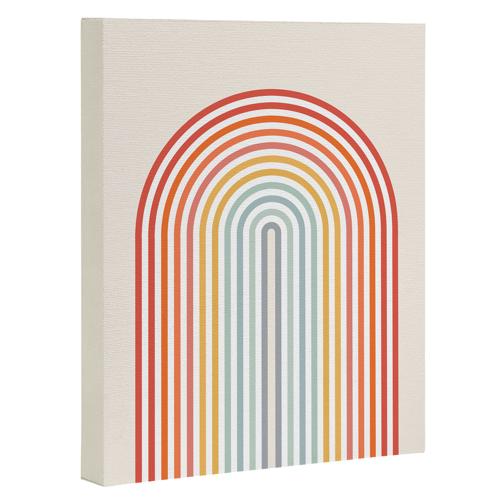 Minimalist colorful rainbow lines  Canvas Print Gallery Image 3