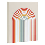 Minimalist colorful rainbow lines  Canvas Print Gallery Image 3