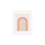 Minimalist colorful rainbow lines  Art Print Gallery Image 1