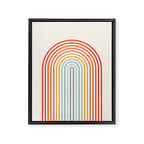 Minimalist colorful rainbow lines  Framed Canvas Print Gallery Image 8