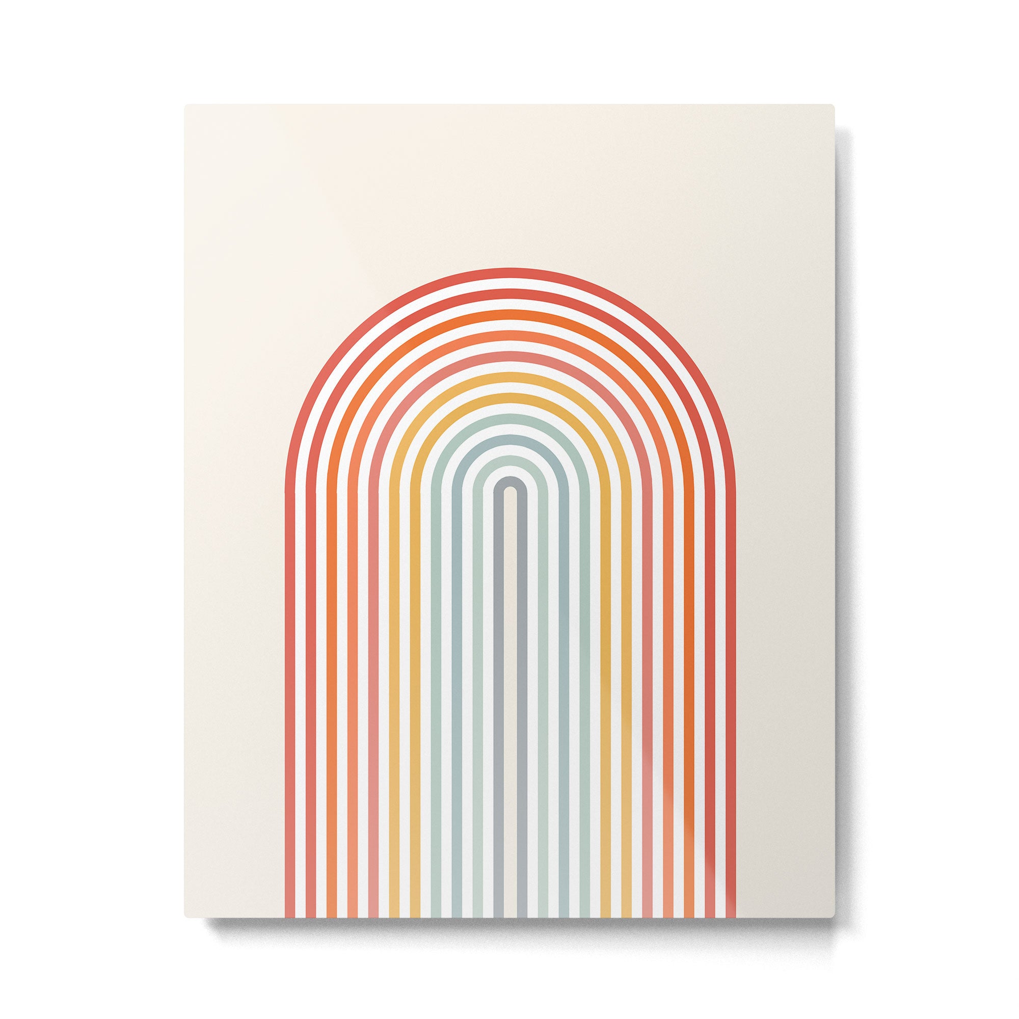 Minimalist colorful rainbow lines  Metal Print Gallery Image 6