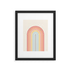 Minimalist colorful rainbow lines  Framed Art Print Gallery Image 6