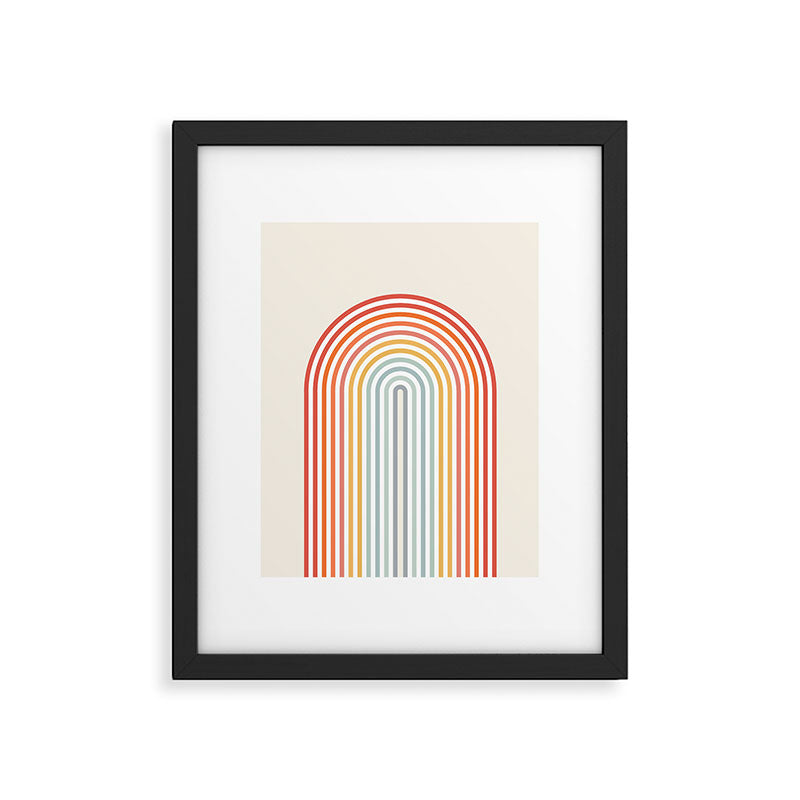 Minimalist colorful rainbow lines  Framed Art Print Gallery Image 6