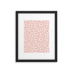 Minimalistic Festive Snowmen On Pink Framed Art Print Gallery Image 6