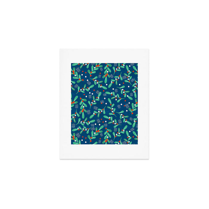 Misseltoe -  christmas pattern no1 Art Print Gallery Image 1