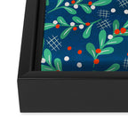 Misseltoe -  christmas pattern no1 Framed Canvas Print Gallery Image 3