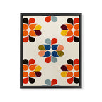Mod Retro Floral Geometry in Multicolor Framed Canvas Print Gallery Image 8