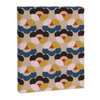 Mod Retro Floral Geometry in Navy Brown and Gold Canvas Print Gallery Image 8