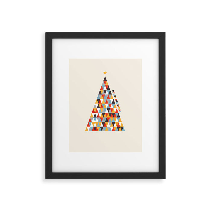 Modern Christmas Tree Framed Art Print Gallery Image 1