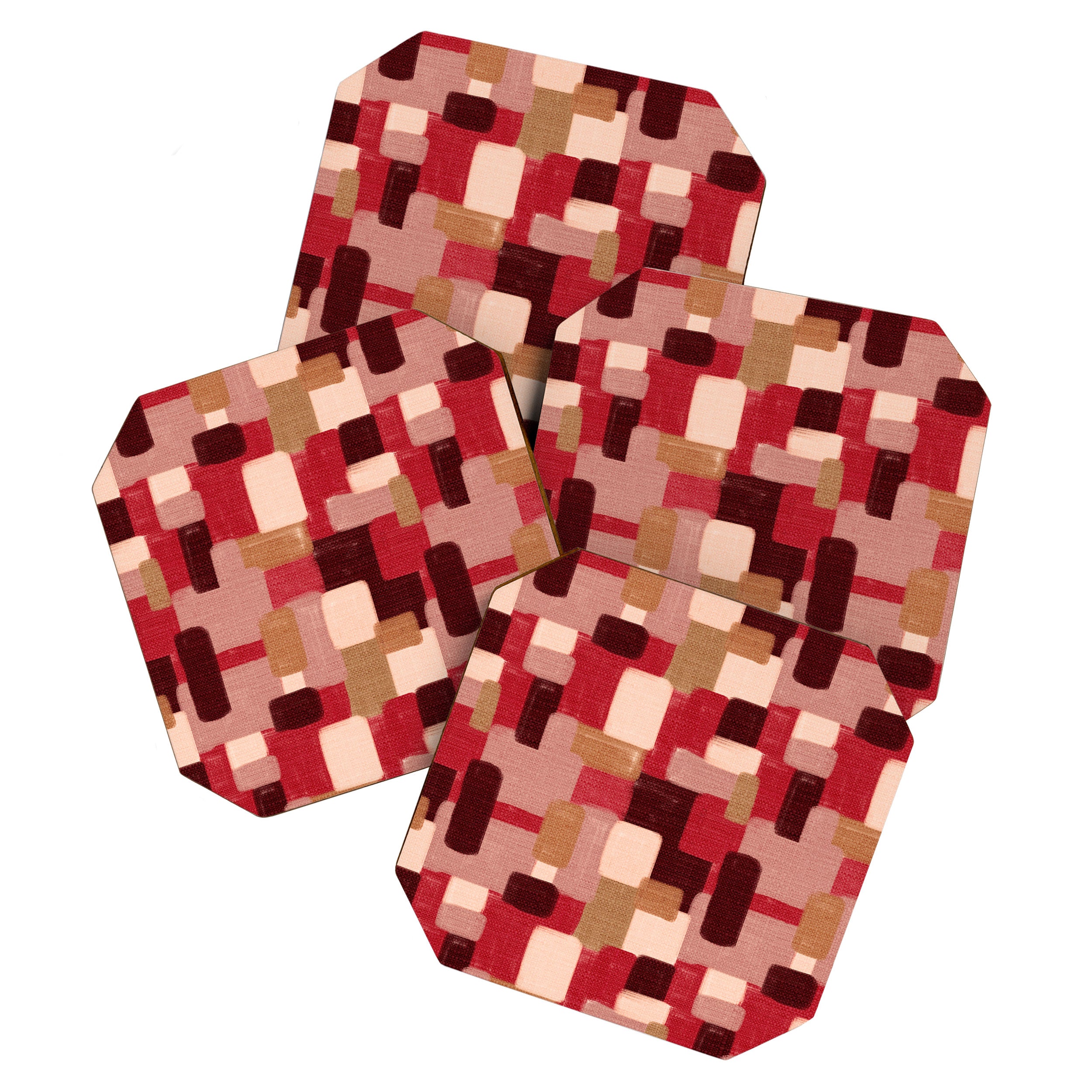 Modern Craft Abstract Pattern - Geometric Pattern Coaster Gallery Image 1