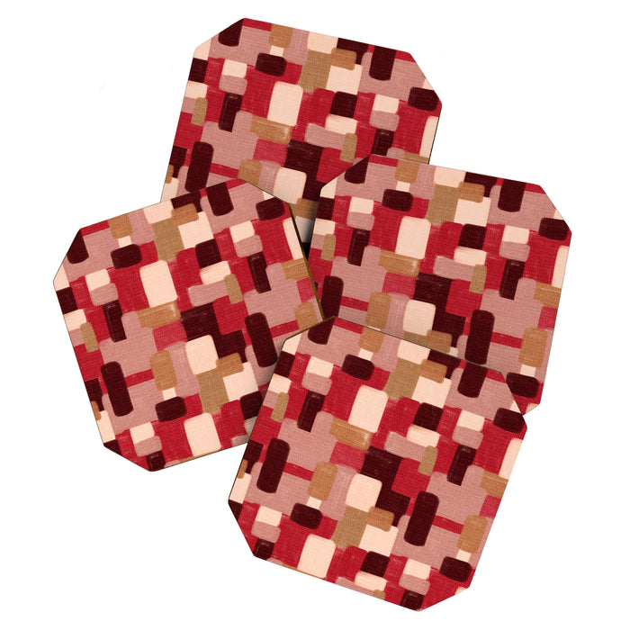 Modern Craft Abstract Pattern - Geometric Pattern Coaster Gallery Image 1