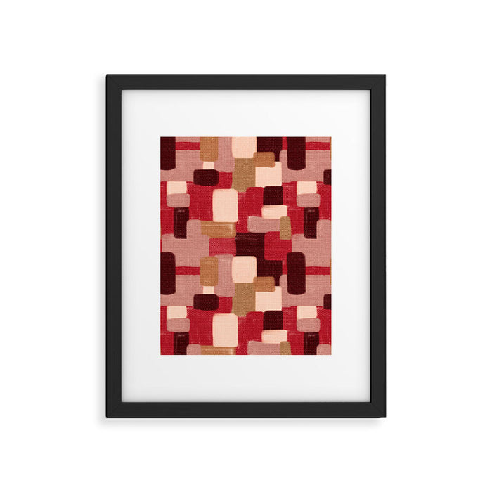 Modern Craft Abstract Pattern - Geometric Pattern Framed Art Print Gallery Image 1