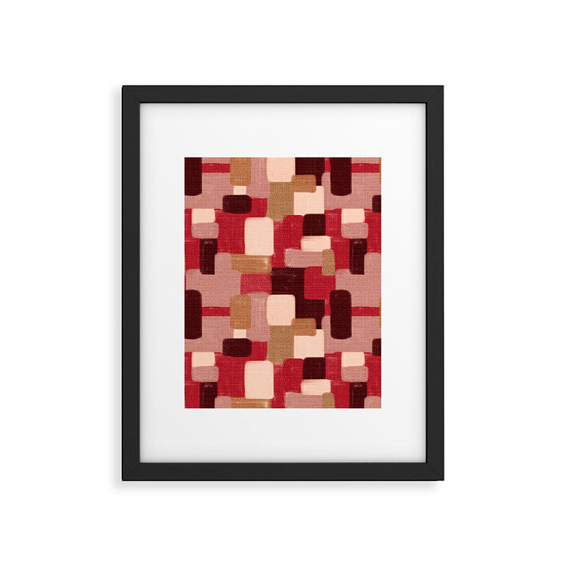 Modern Craft Abstract Pattern - Geometric Pattern Framed Art Print Gallery Image 6