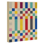 Modern Playful Checkered Abstract Canvas Print Gallery Image 3