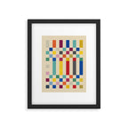 Modern Playful Checkered Abstract Framed Art Print Gallery Image 6