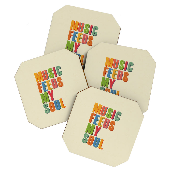 MUSIC FEEDS MY SOUL Coaster Gallery Image 1