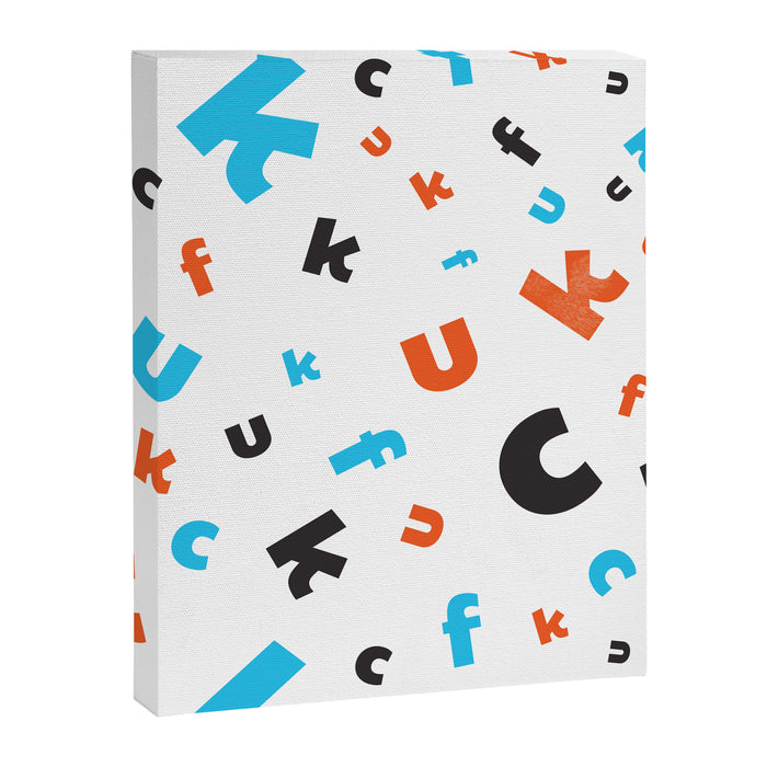 Naughty letters Canvas Print Gallery Image 1