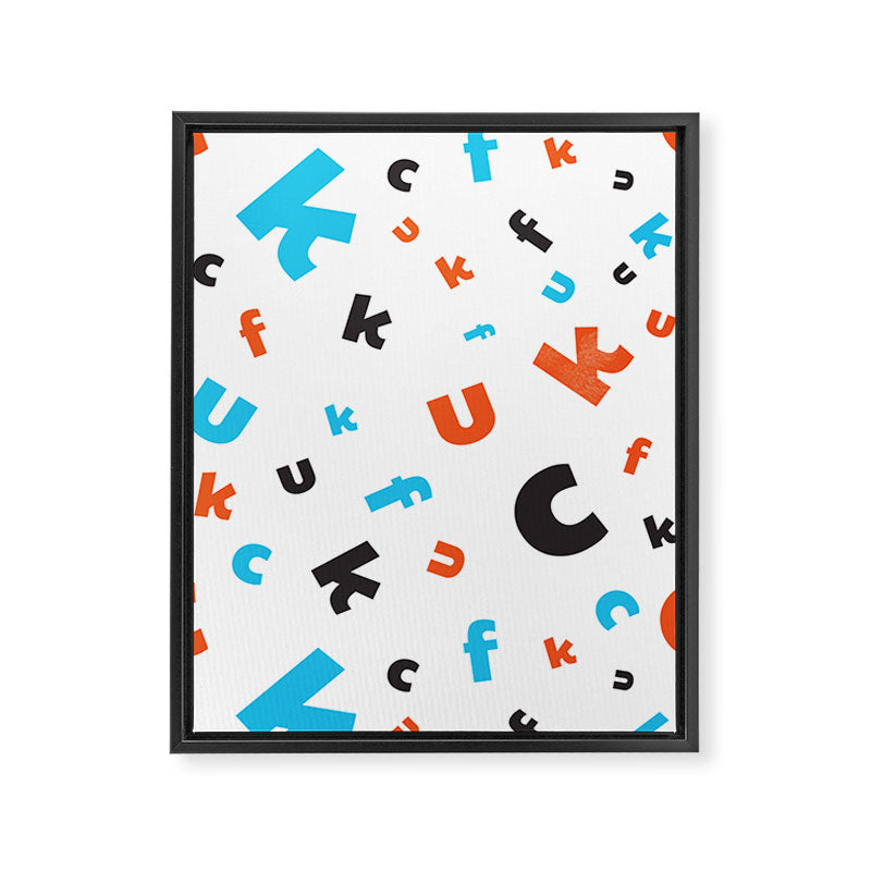 Naughty letters Framed Canvas Print Gallery Image 8