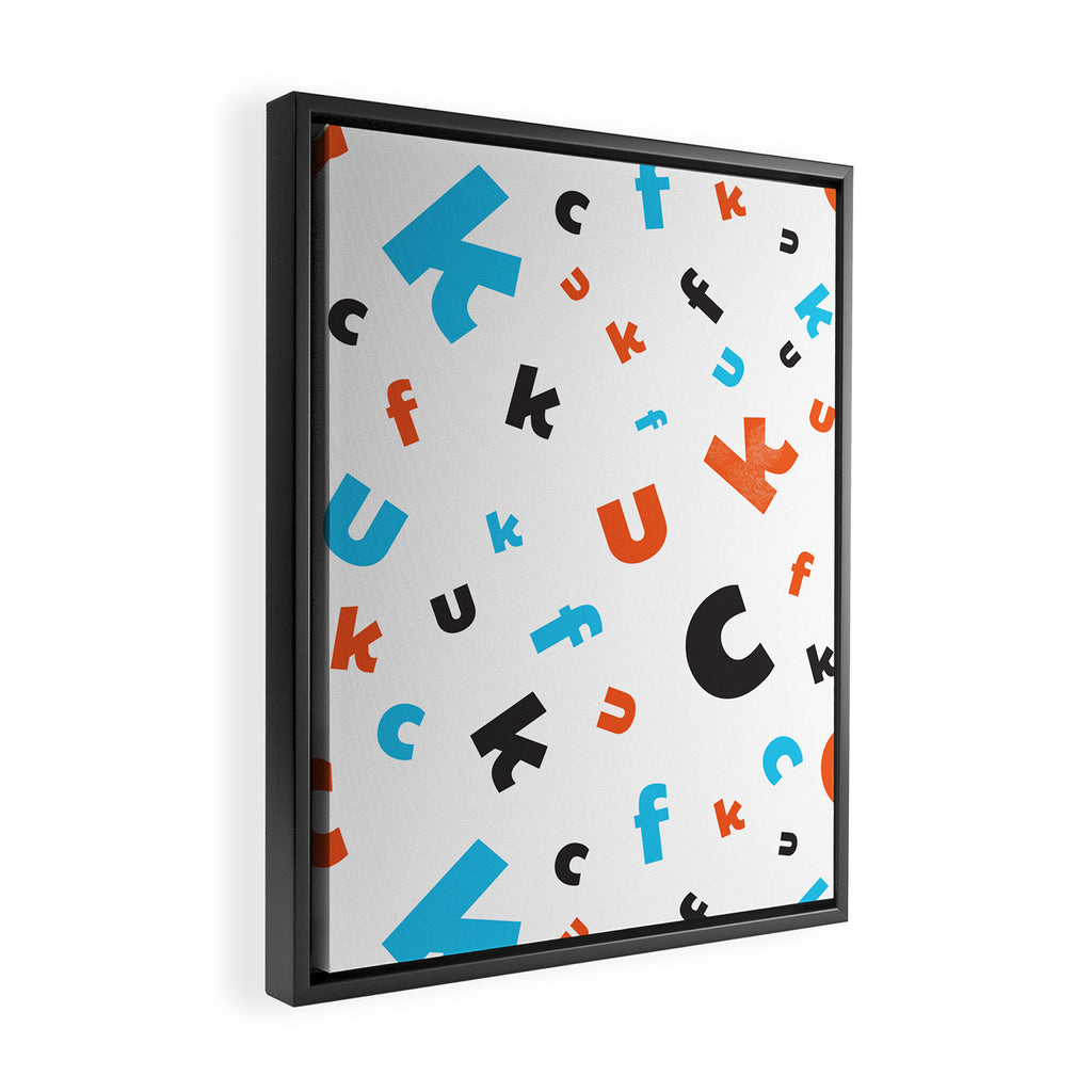 Naughty letters Framed Canvas Print Gallery Image 2