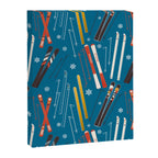 Nostalgic Winter Ski Scene Retro Holiday Pattern Canvas Print Gallery Image 8