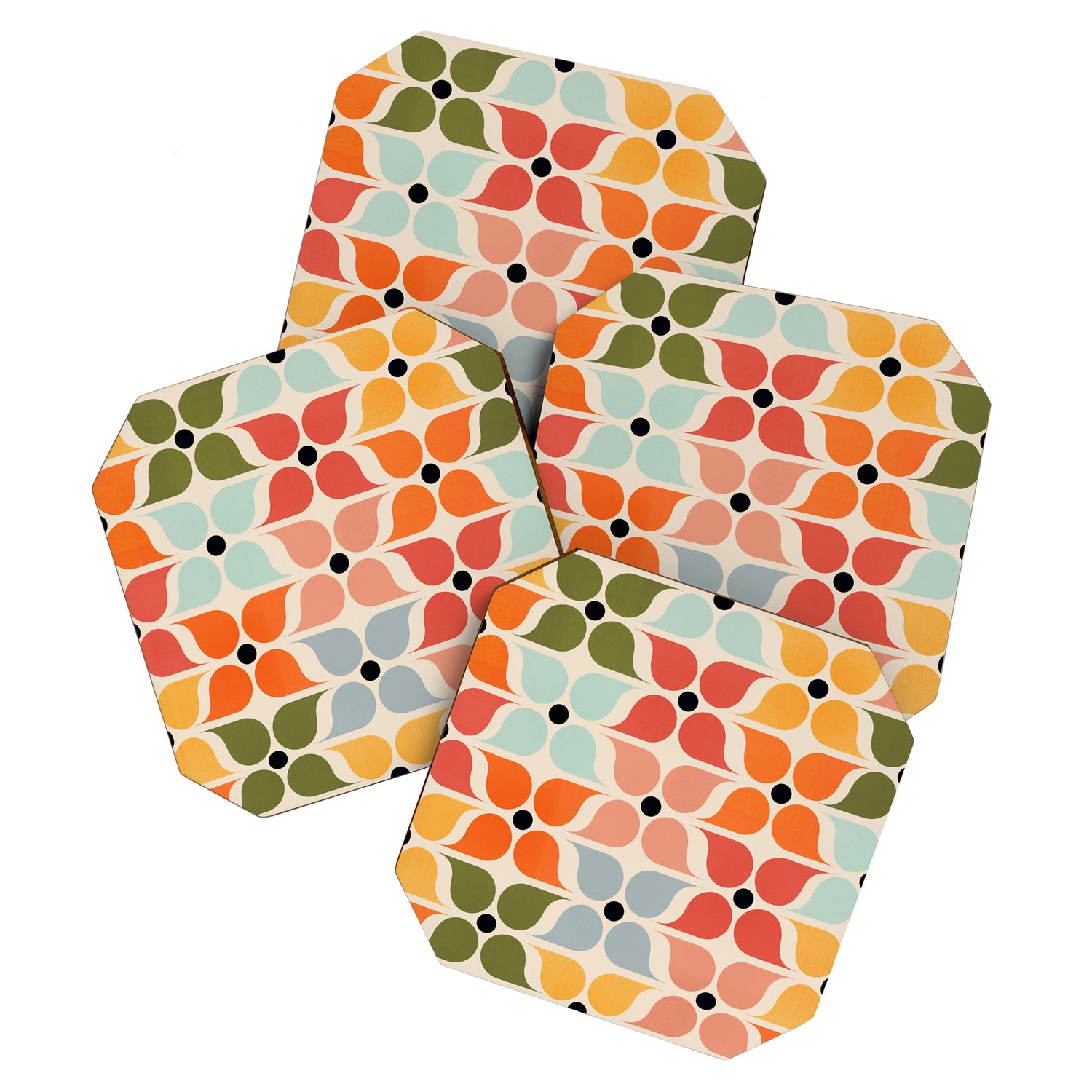 Old times geometry pattern Coaster Gallery Image 1