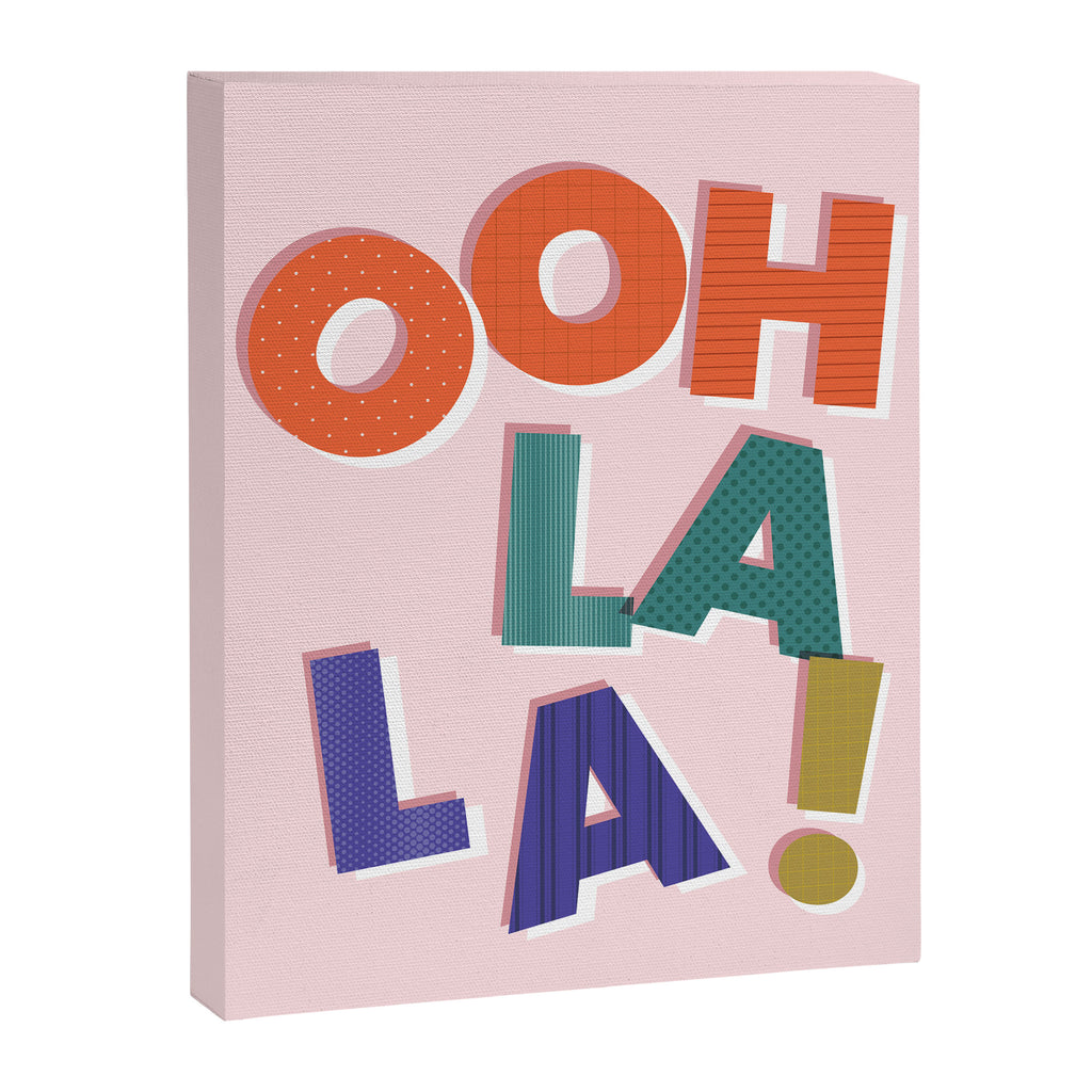 OOH LA LA! colorful french typography Canvas Print Gallery Image 8