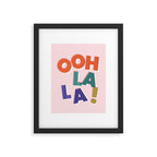 OOH LA LA! colorful french typography Framed Art Print Gallery Image 6