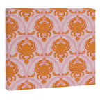 Orange Crab On Pink Pattern Canvas Print Gallery Image 8