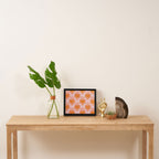 Orange Crab On Pink Pattern Framed Canvas Print Gallery Image 4