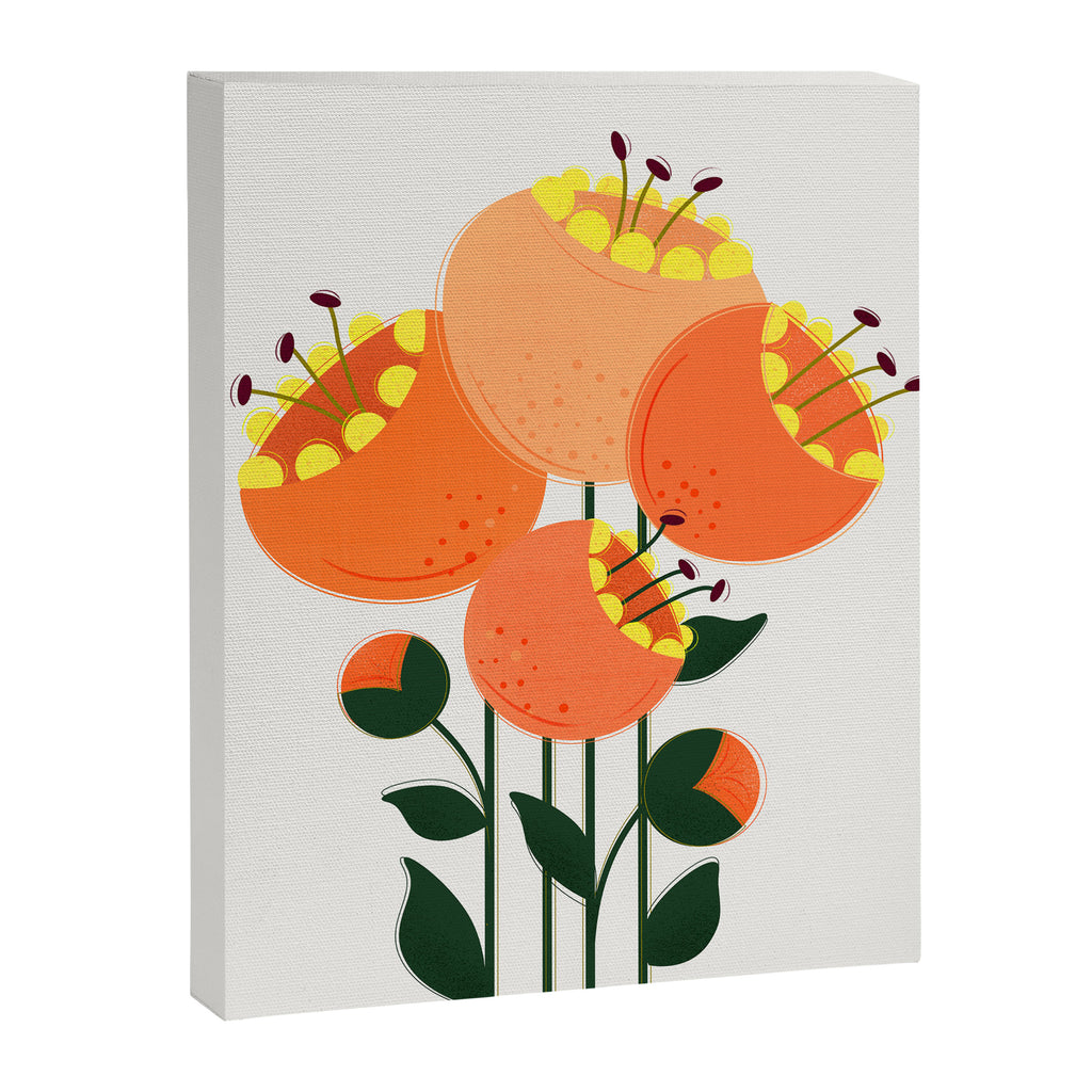 Orange Garden Flowers Canvas Print Gallery Image 8