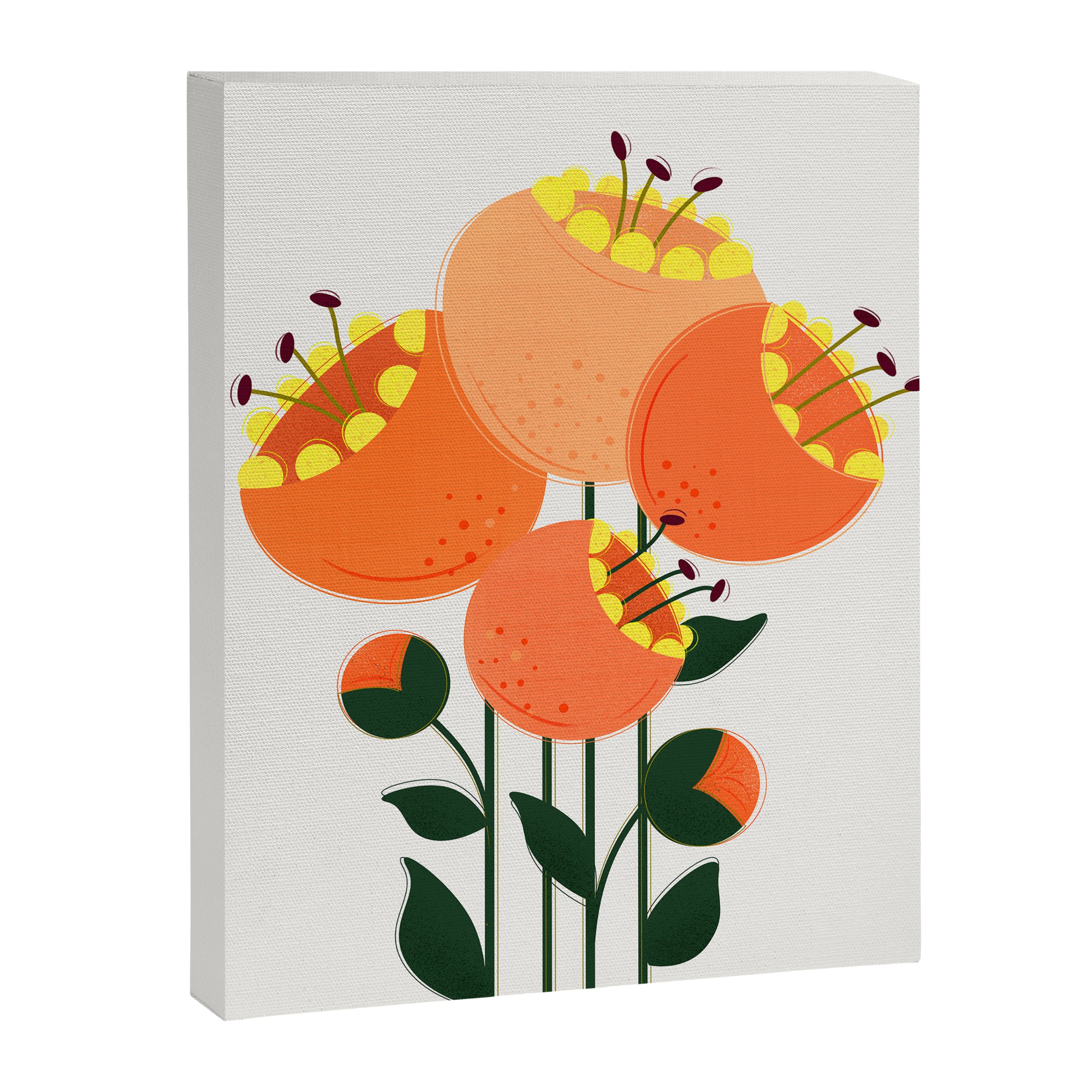 Orange Garden Flowers Canvas Print Gallery Image 8