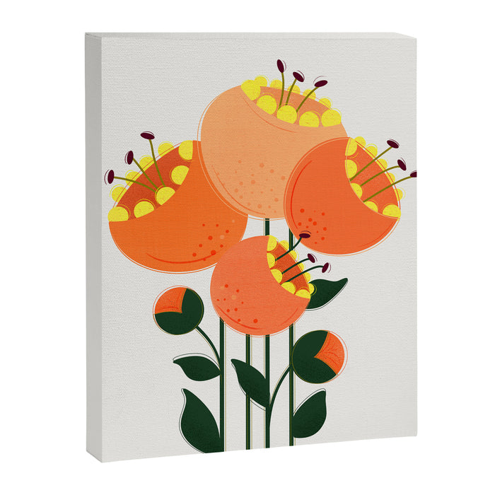 Orange Garden Flowers Canvas Print Gallery Image 1