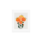 Orange Garden Flowers Art Print Gallery Image 1