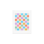 Pastel Checkered Pattern Art Print Gallery Image 1