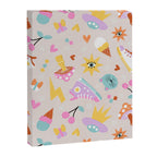 Pastel Nostalgic Doodles - Retro Teen Pattern Canvas Print Gallery Image 8