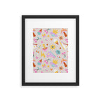 Pastel Nostalgic Doodles - Retro Teen Pattern Framed Art Print Gallery Image 6
