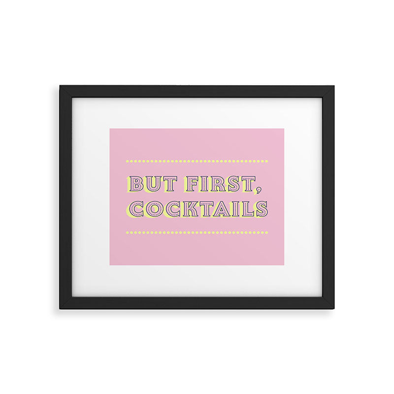 Pastel Pink Party Cocktails Framed Art Print Gallery Image 6