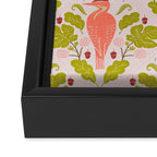 Peach And Pink Woodpecker Framed Canvas Print Gallery Image 3