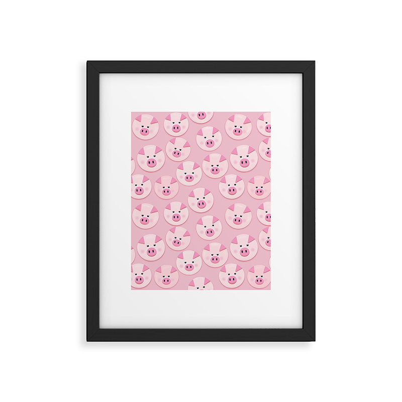 piggy pattern Framed Art Print Gallery Image 6