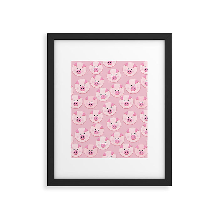 piggy pattern Framed Art Print Gallery Image 1