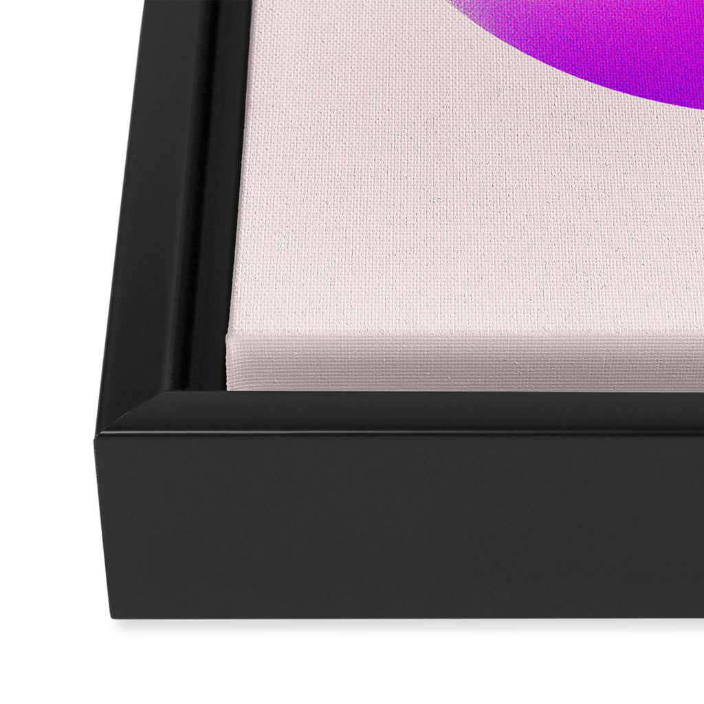 Pink And Purple Gradient Sphere Framed Canvas Print Gallery Image 3