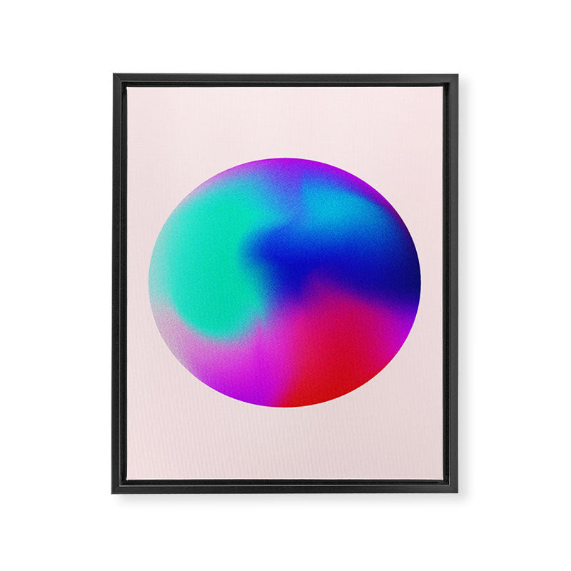 Pink And Purple Gradient Sphere Framed Canvas Print Gallery Image 8